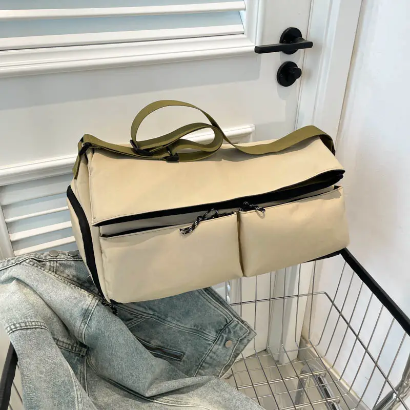 Women Casual Crossbody Bag Beige Olive Green Large Capacity — feature 12