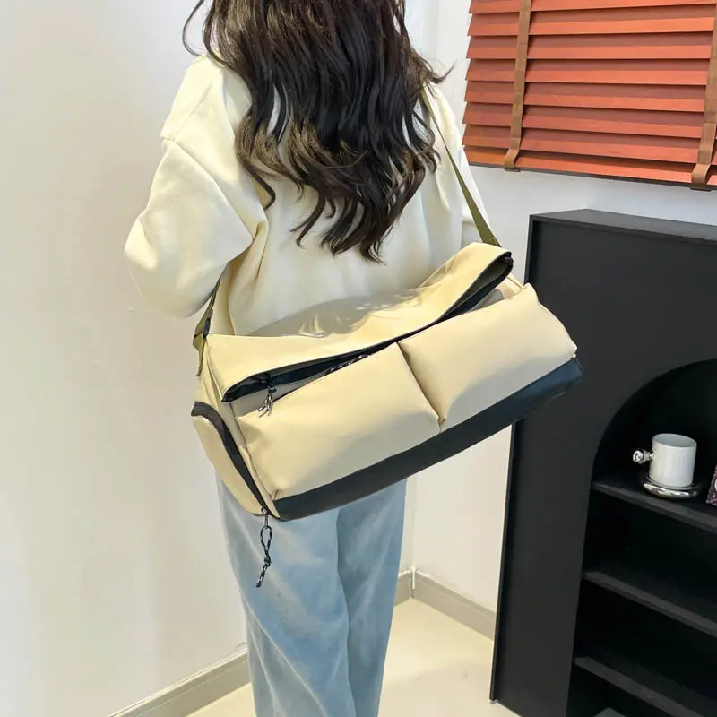 Women Casual Crossbody Bag Beige Olive Green Large Capacity — feature 21