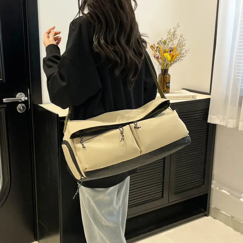 Women Casual Crossbody Bag Beige Olive Green Large Capacity — feature 27