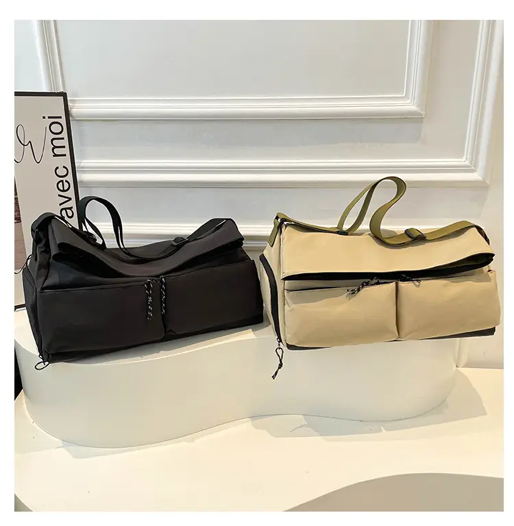 Women Casual Crossbody Bag Beige Olive Green Large Capacity — feature 4