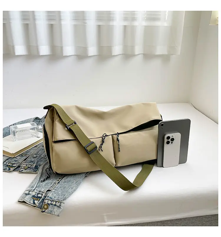 Women Casual Crossbody Bag Beige Olive Green Large Capacity — feature 5