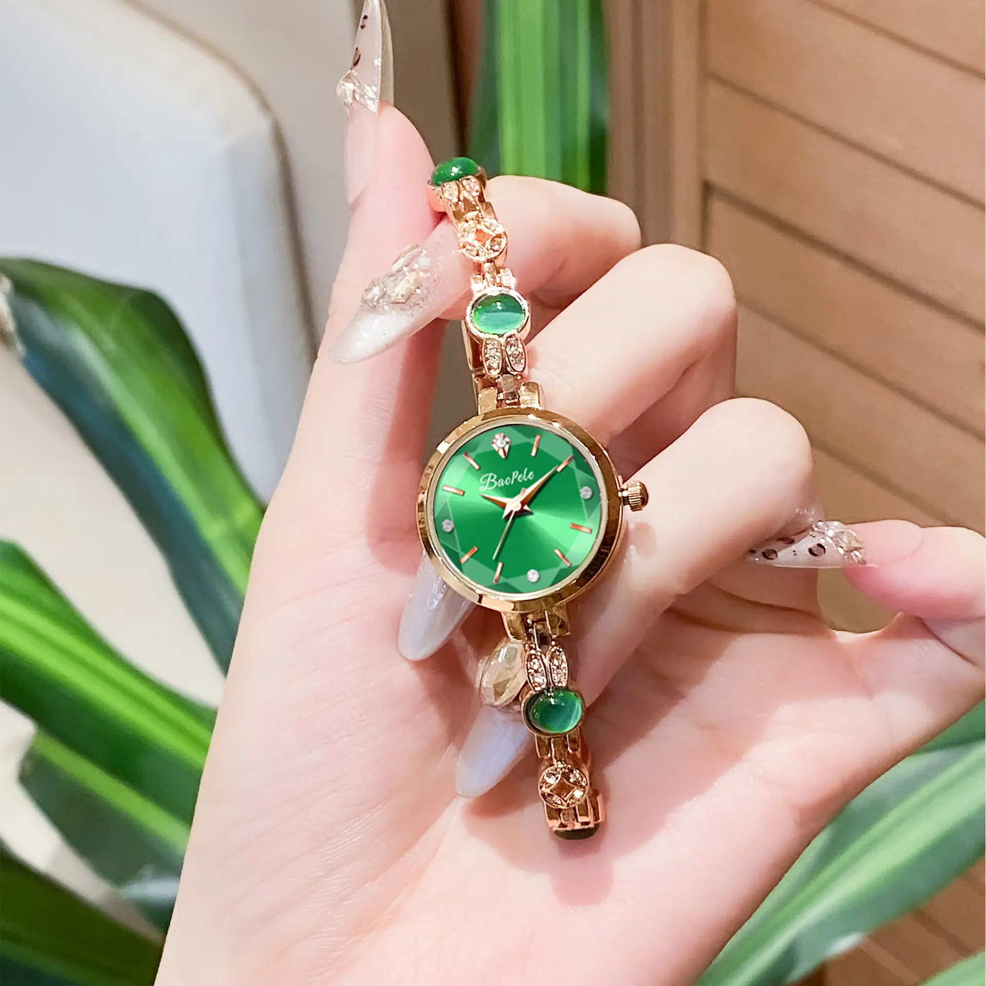 Women's Red Crystal Bracelet Watch - Image 6