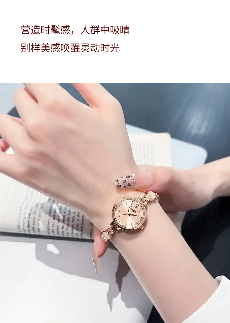 Women's Red Crystal Bracelet Watch — feature 7