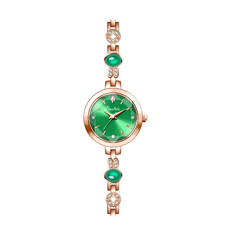 Women's Red Crystal Bracelet Watch - Image 2