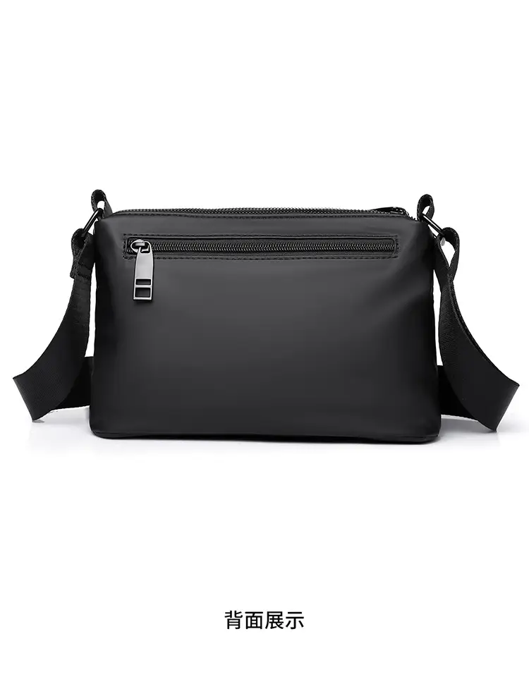 Men's Black Shoulder Bag with Water-Repellent Leather Membrane — feature 25
