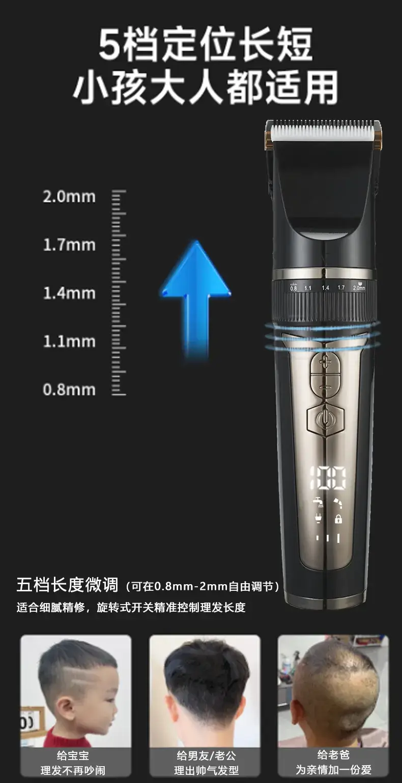 Electric Hair Clipper Shaver for Men with Water Sink — feature 11