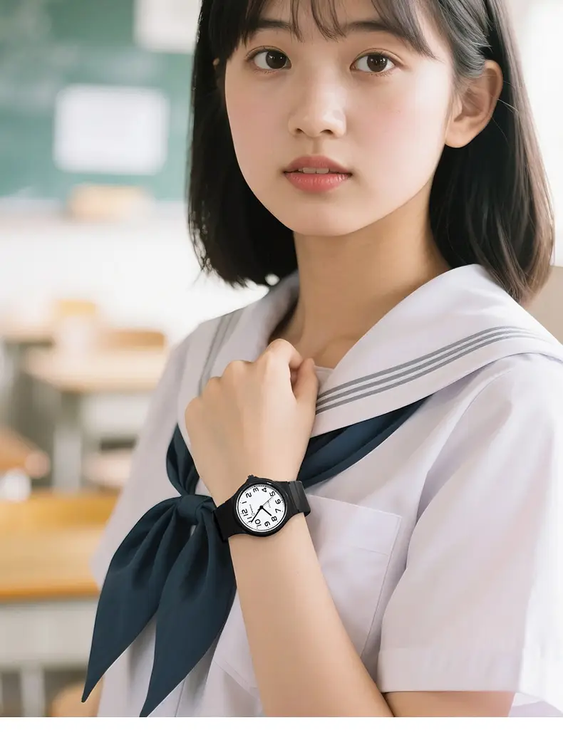 Silent Black Quartz Junior High Exam Watch for 8-16 — feature 10