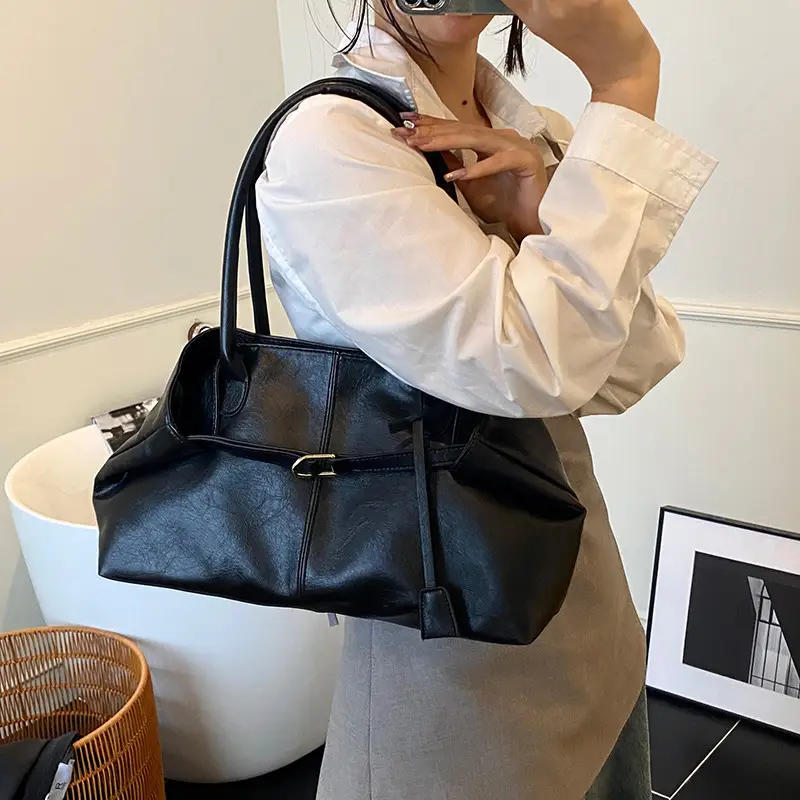 2025 New Retro Underarm Bag Female Mori Brown - Image 6