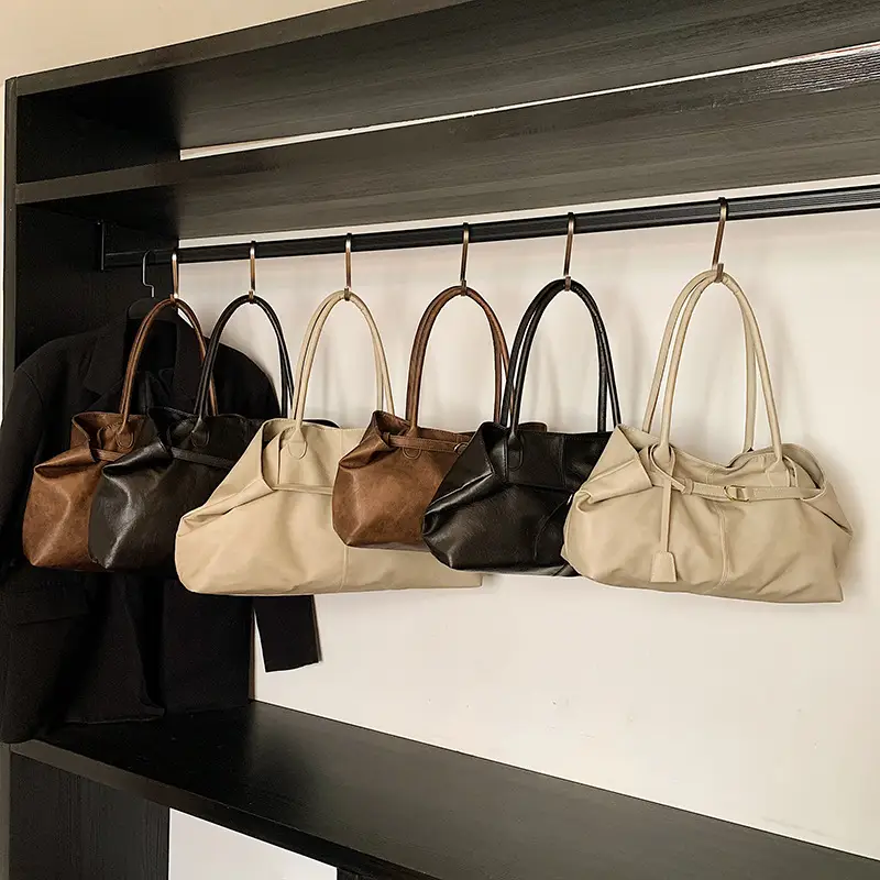 2025 New Retro Underarm Bag Female Mori Brown - Image 7