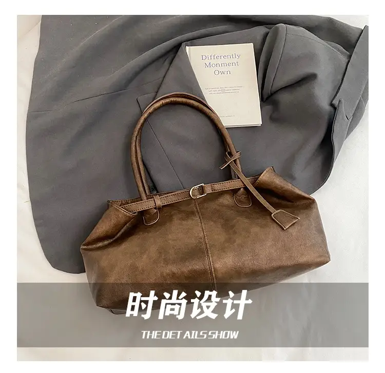 2025 New Retro Underarm Bag Female Mori Brown — feature 10
