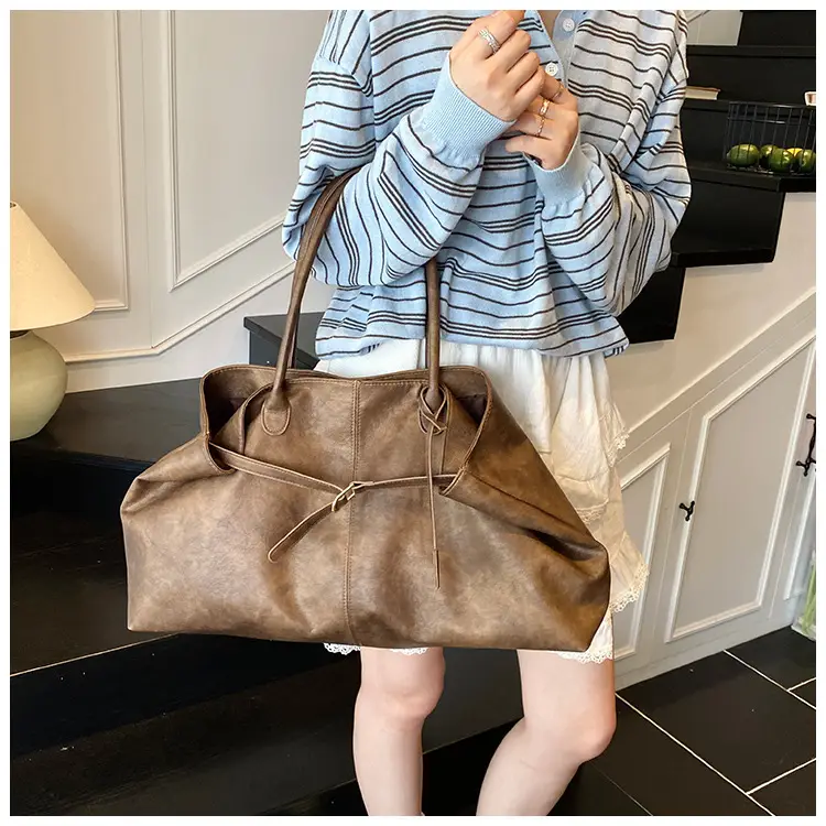 2025 New Retro Underarm Bag Female Mori Brown — feature 13