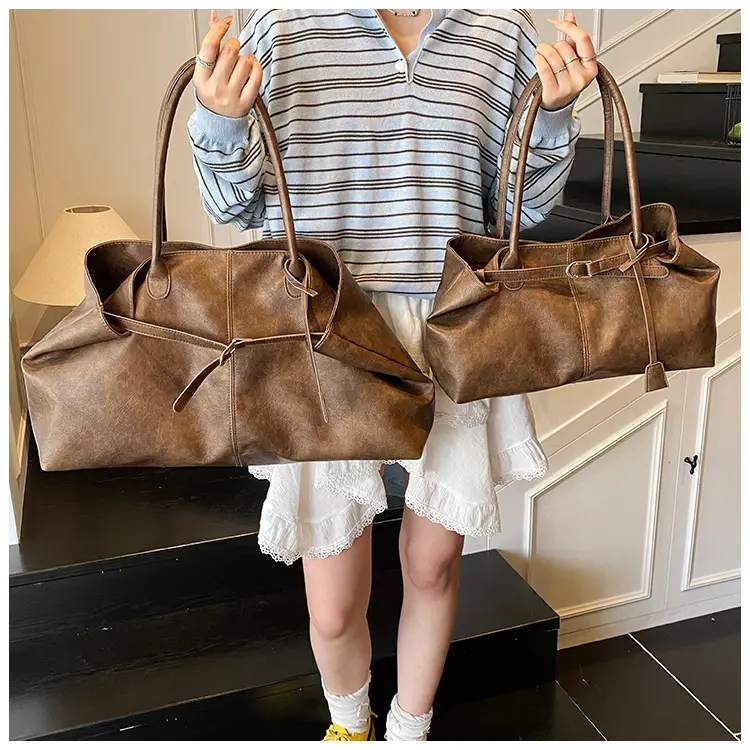 2025 New Retro Underarm Bag Female Mori Brown — feature 15