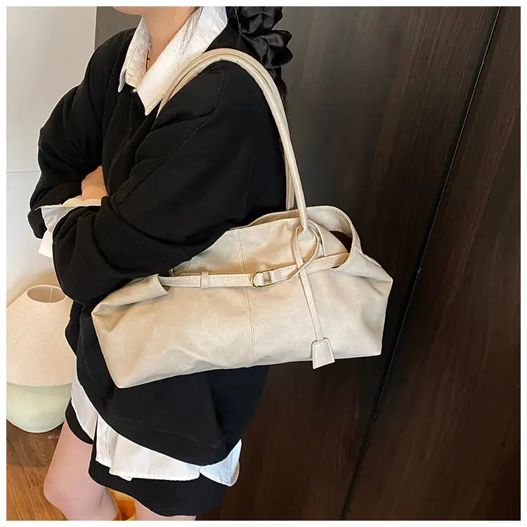 2025 New Retro Underarm Bag Female Mori Brown — feature 21