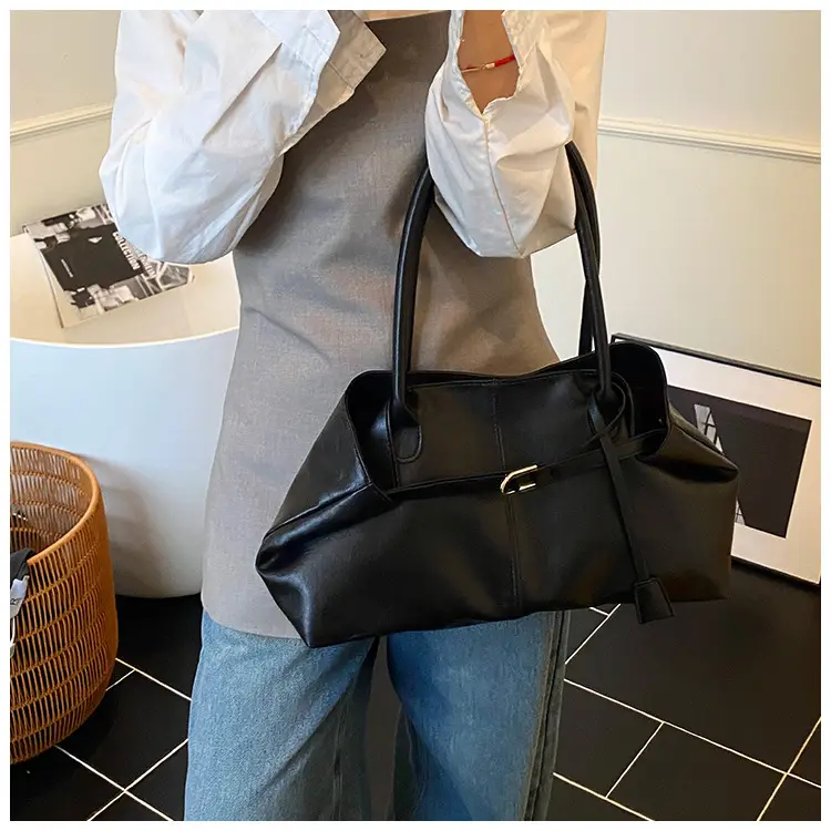 2025 New Retro Underarm Bag Female Mori Brown — feature 32