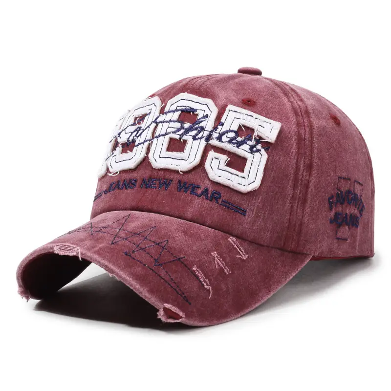 1985 Embroidered Baseball Cap Wash & Distressed Cotton - Image 11