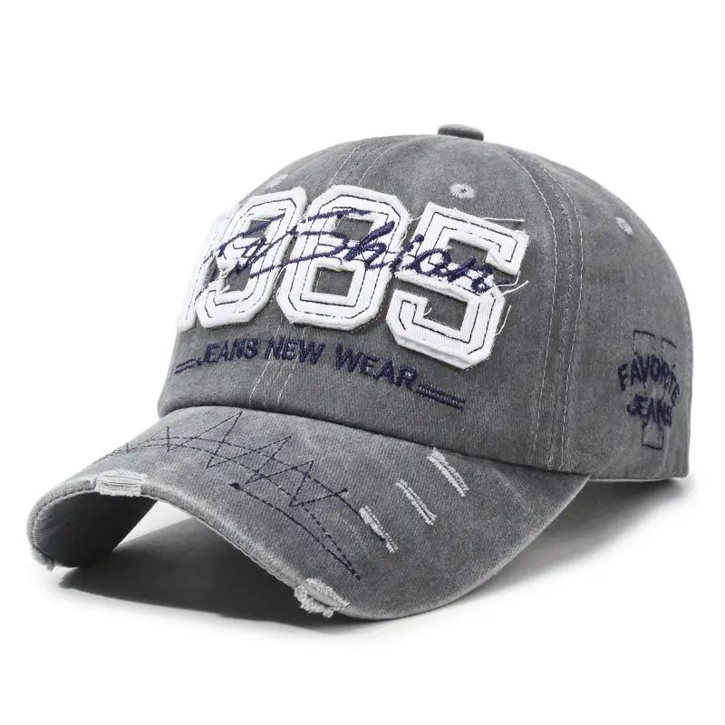 1985 Embroidered Baseball Cap Wash & Distressed Cotton - Image 4