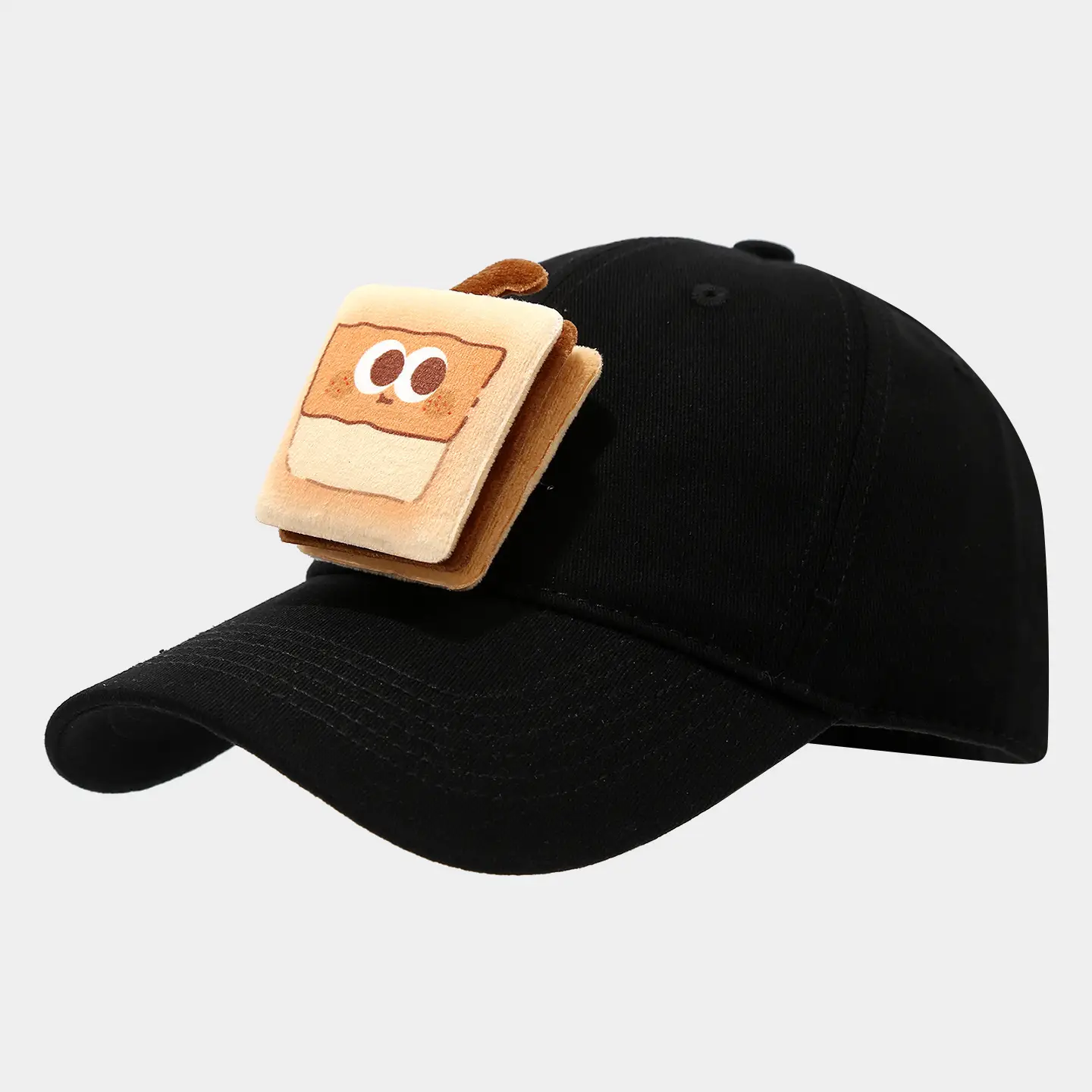 Cute Cartoon Burger Cap for Boys Girls Black Baseball - Image 3