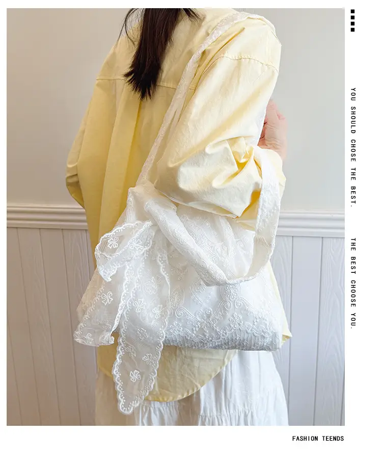 2025 Embroidered Tulle Bag Women Large Capacity Lace Bag — feature 1
