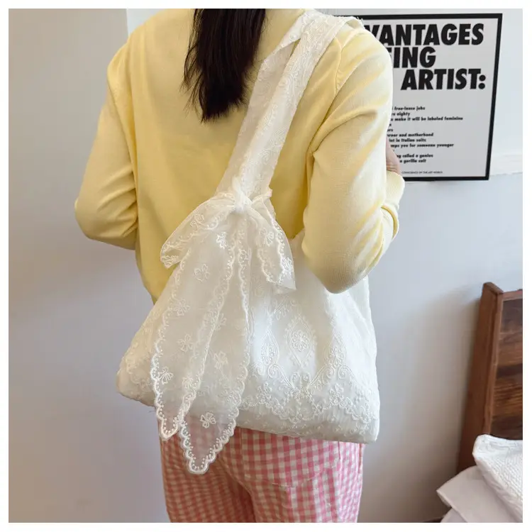 2025 Embroidered Tulle Bag Women Large Capacity Lace Bag — feature 10