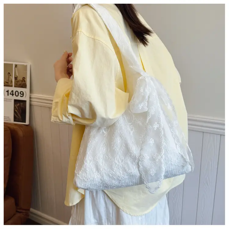 2025 Embroidered Tulle Bag Women Large Capacity Lace Bag — feature 17