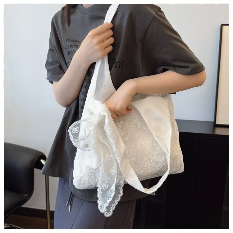 2025 Embroidered Tulle Bag Women Large Capacity Lace Bag — feature 20