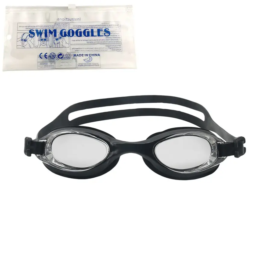 New Swimming Goggles with Earplugs for Men and Women, Adult Swimming Goggles, Student and Children's Swimming Goggles, Waterproof Black High-Definition Glasses