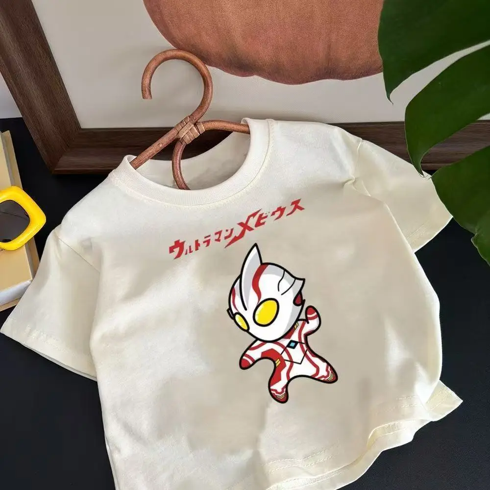 Ultraman Boys T-Shirt White Cotton Summer Boys - Image 5