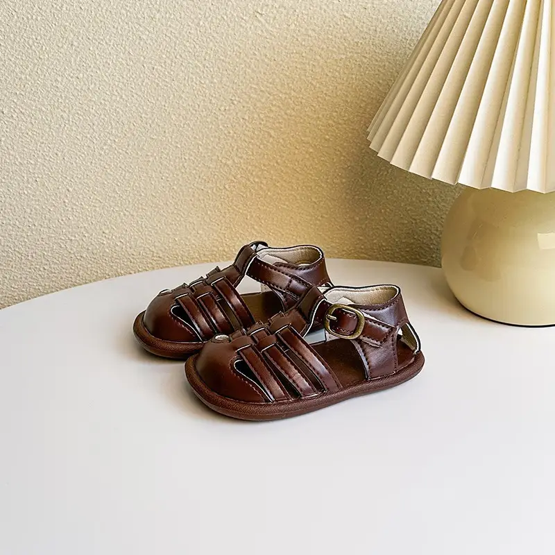 Baby Sandals Summer Boys Cut Out Roman Shoes 1-3Y