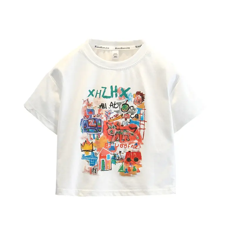 Boys Round Neck T-Shirt Summer 2025 Kids Style - Image 5