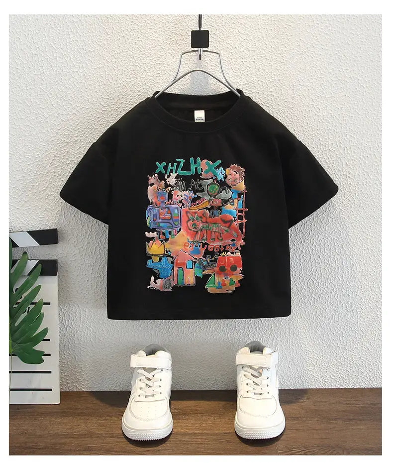Boys Round Neck T-Shirt Summer 2025 Kids Style — feature 12