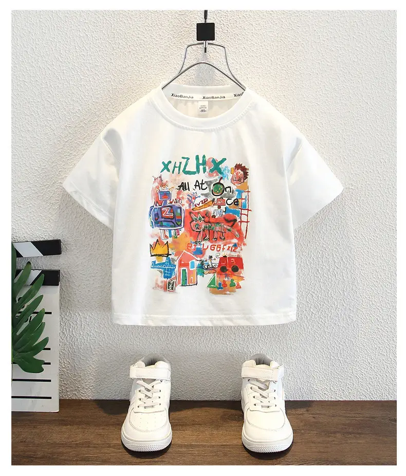 Boys Round Neck T-Shirt Summer 2025 Kids Style — feature 7