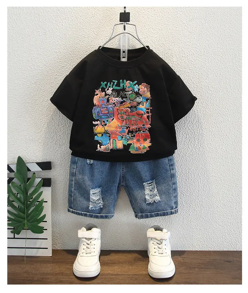 Boys Round Neck T-Shirt Summer 2025 Kids Style — feature 9