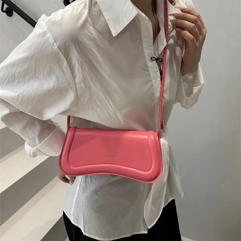 Women's 2025 Casual Shoulder Bag Set in Pink Brown Black White - Image 7