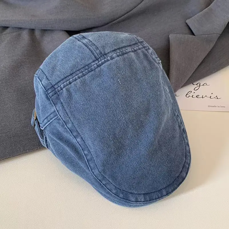 Japanese Washed Duckbill Cap Retro Brown Large Head Circumference — feature 11