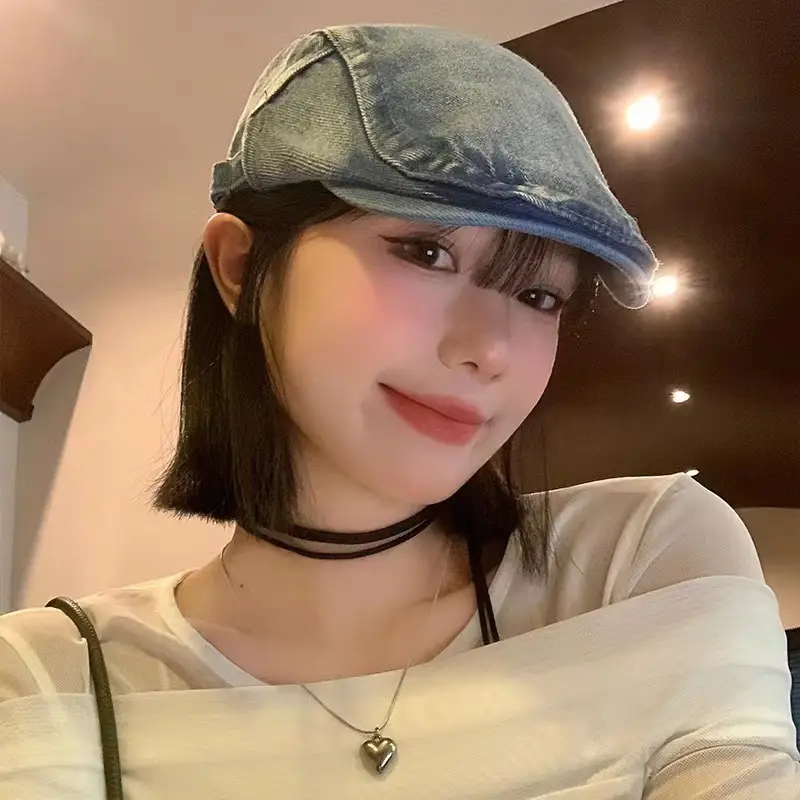 Japanese Washed Duckbill Cap Retro Brown Large Head Circumference — feature 15