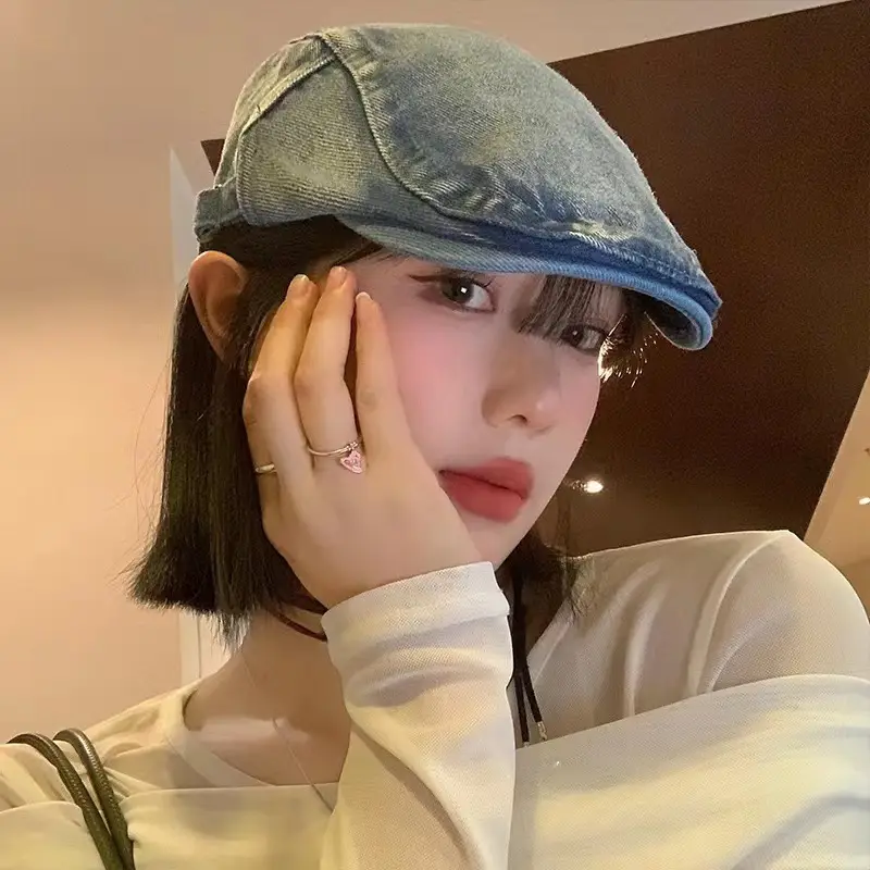 Japanese Washed Duckbill Cap Retro Brown Large Head Circumference — feature 16
