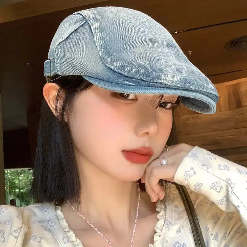 Japanese Washed Duckbill Cap Retro Brown Large Head Circumference — feature 17