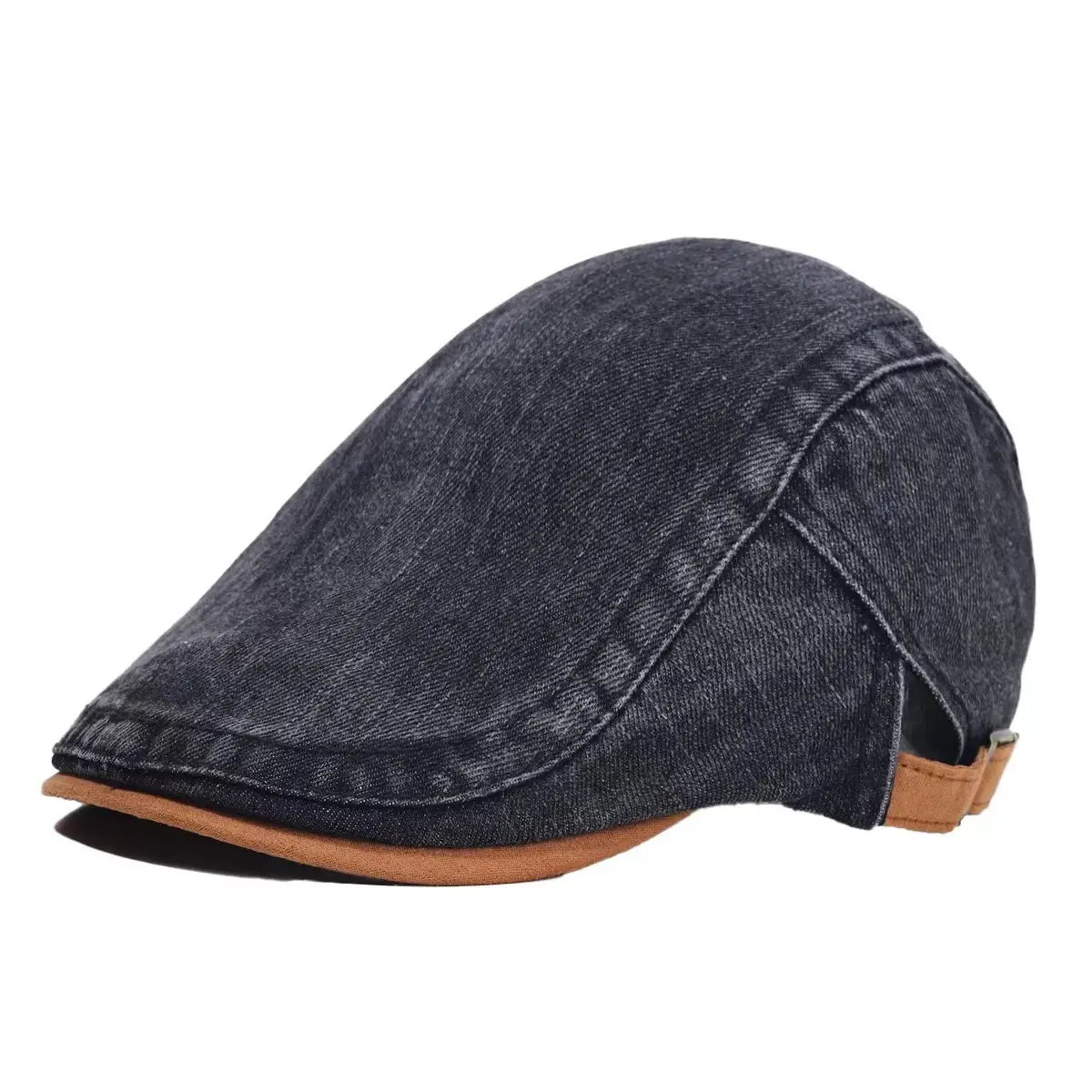 Japanese Washed Duckbill Cap Retro Brown Large Head Circumference — feature 22