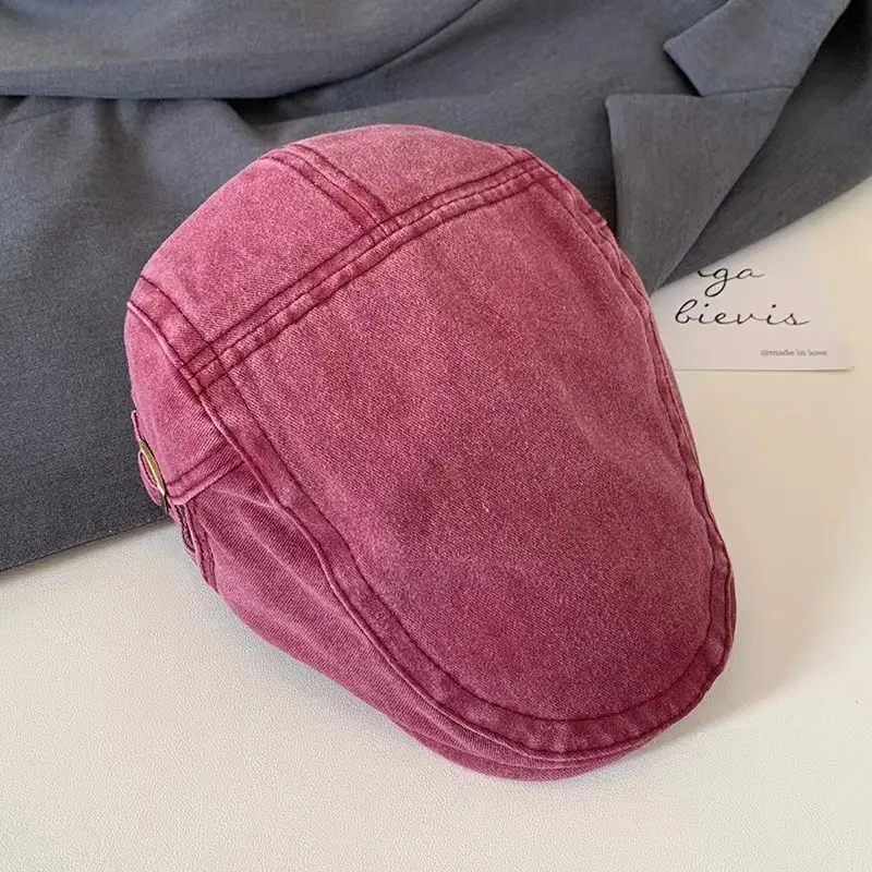 Japanese Washed Duckbill Cap Retro Brown Large Head Circumference — feature 7