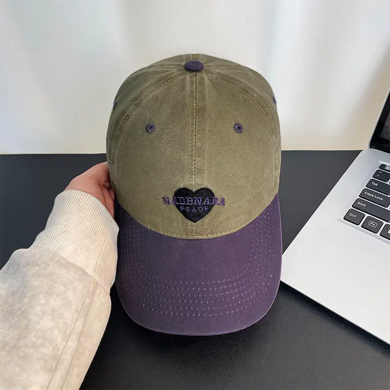 Women Retro Heart Cap 54x60cm Soft Baseball - Image 2