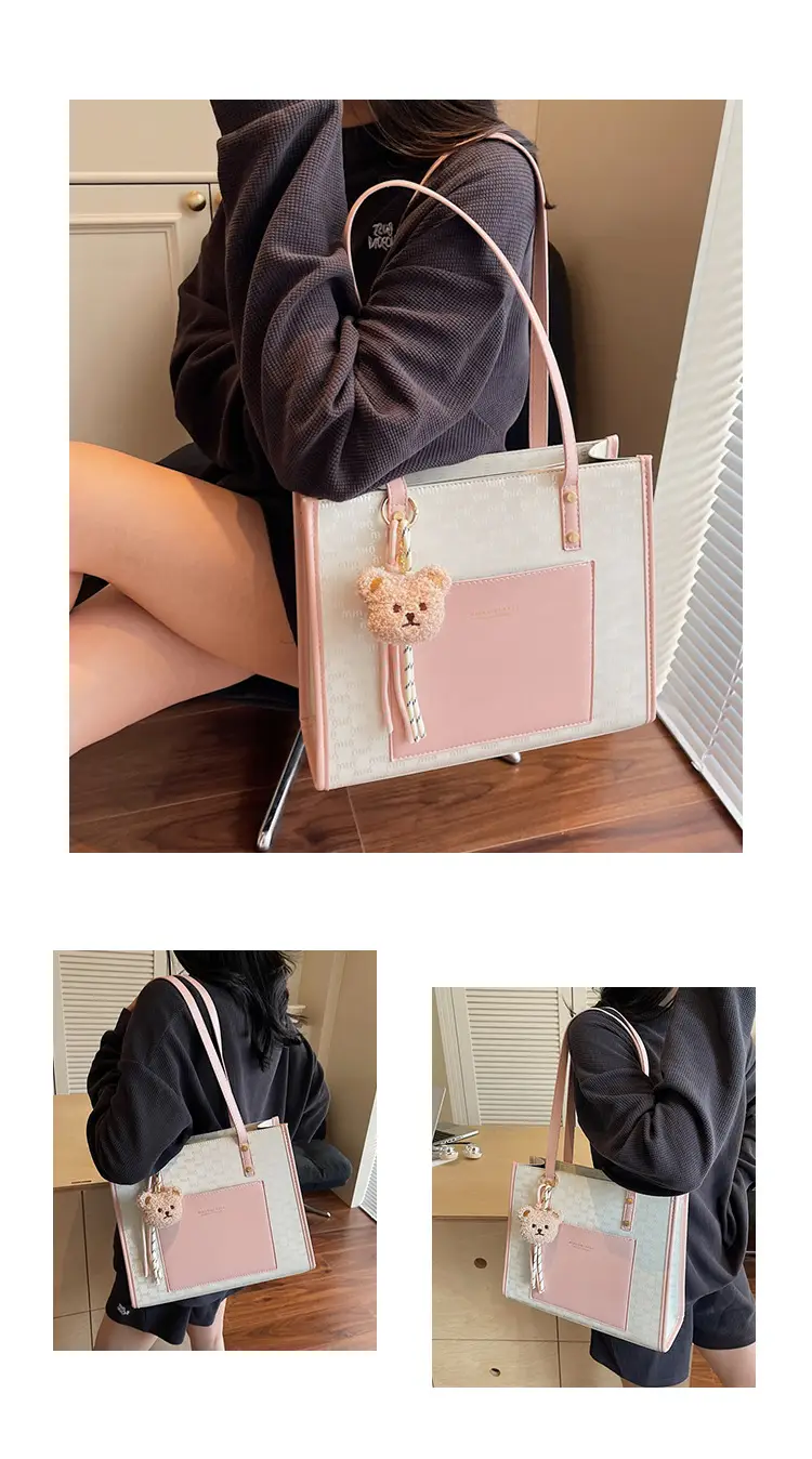 2025 New Summer Elegant Brown Tote Bag Large Capacity — feature 10