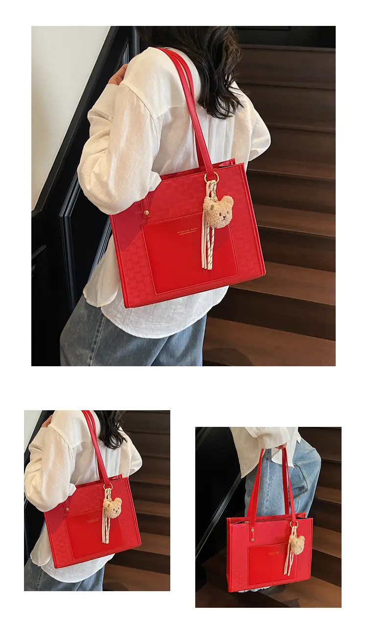 2025 New Summer Elegant Brown Tote Bag Large Capacity — feature 11