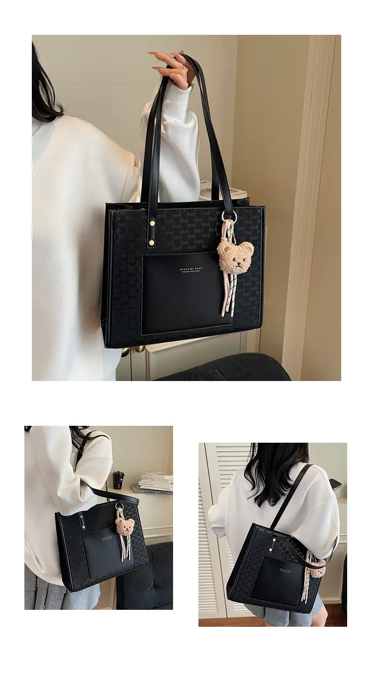 2025 New Summer Elegant Brown Tote Bag Large Capacity — feature 13