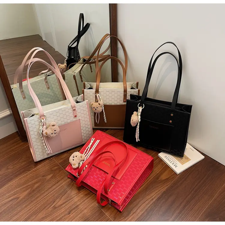2025 New Summer Elegant Brown Tote Bag Large Capacity — feature 14