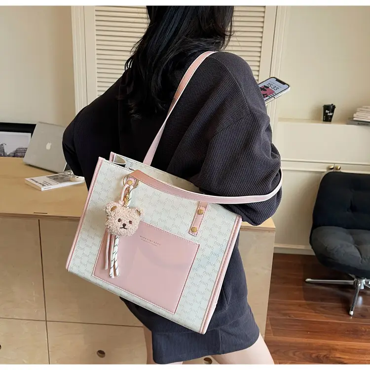 2025 New Summer Elegant Brown Tote Bag Large Capacity — feature 16