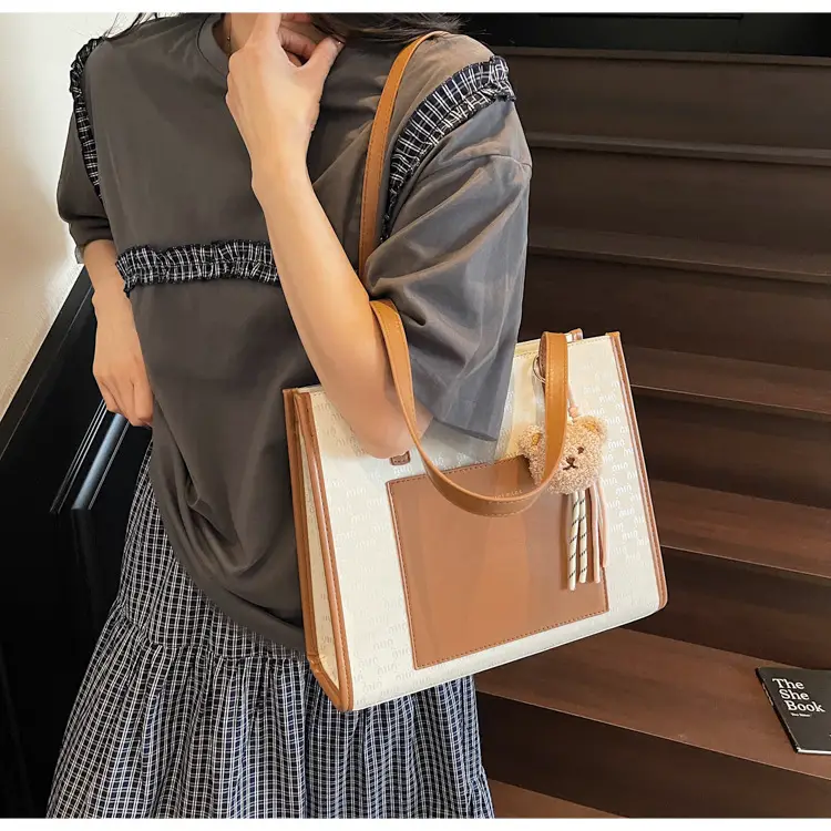2025 New Summer Elegant Brown Tote Bag Large Capacity — feature 20