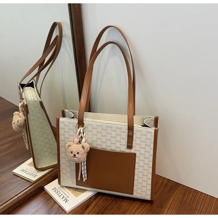 2025 New Summer Elegant Brown Tote Bag Large Capacity — feature 23