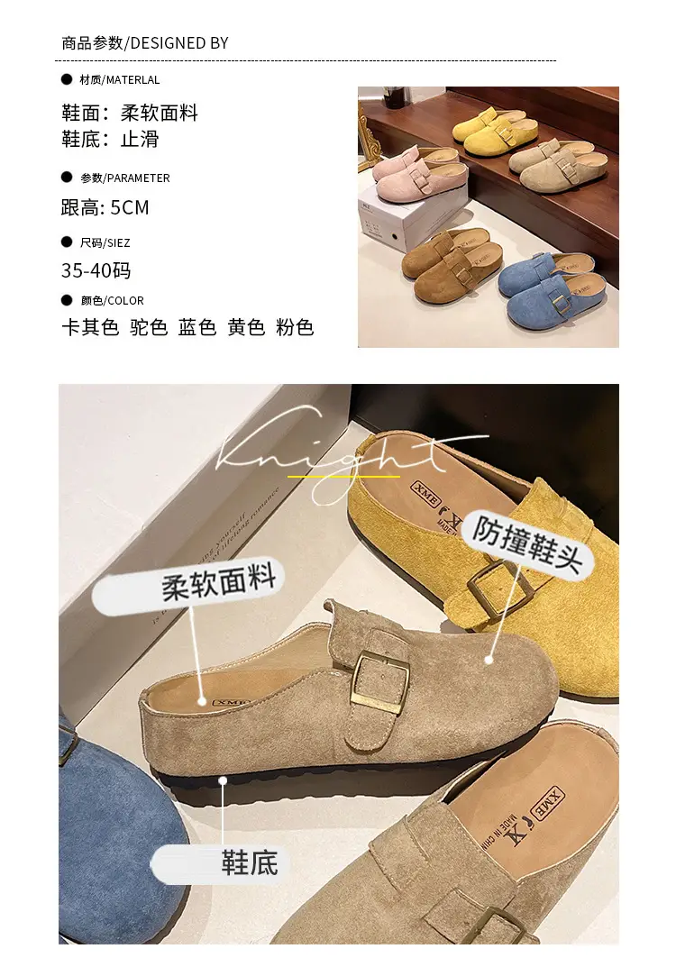 Birkenstock Shoes Wholesale Autumn Fashion Trendy Outdoor Closed-Toe Slip-On Soft Sole Comfortable Breathable Women's Shoes — feature 2