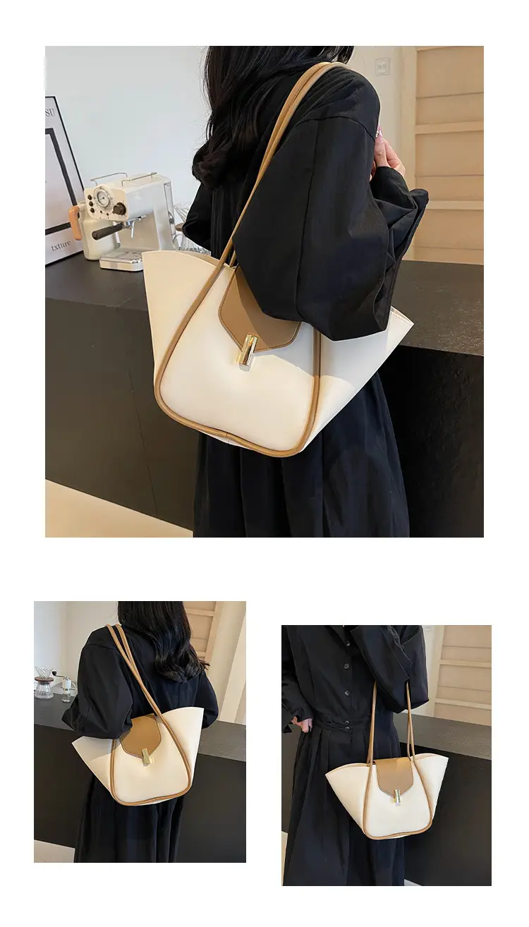 Brown Crossbody Shoulder Bag for Women with Gold Clasp — feature 10