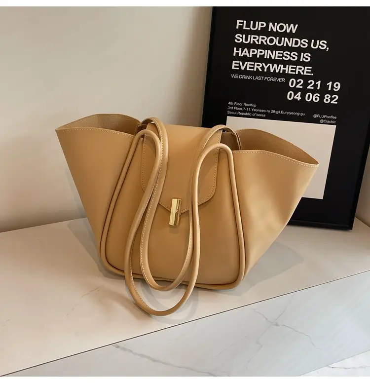 Brown Crossbody Shoulder Bag for Women with Gold Clasp — feature 16